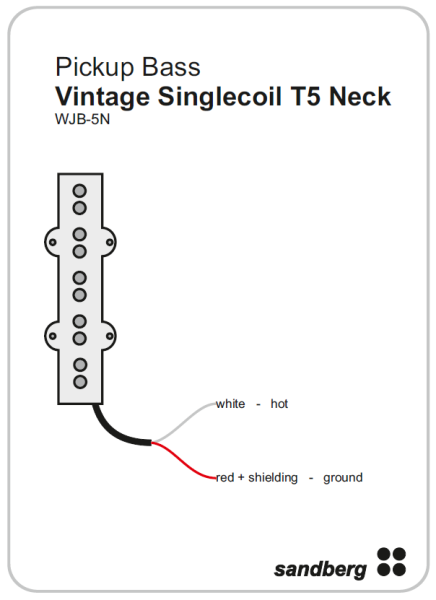Sandberg Vintage Singlecoil Pickup T5 Neck